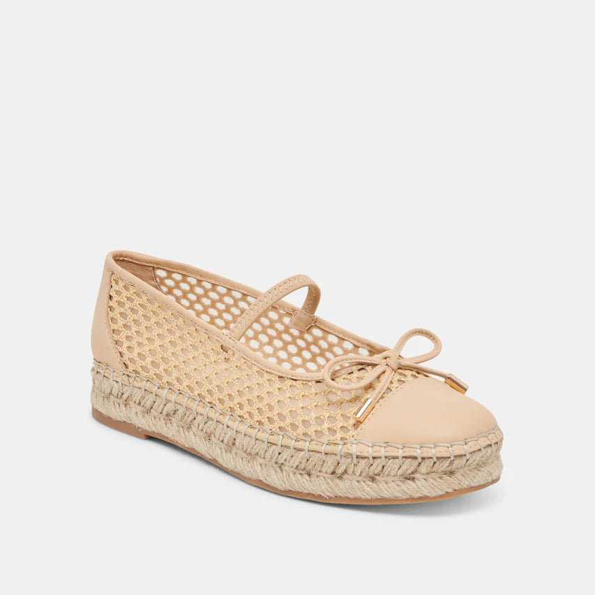 Dolce Vita Cambre Ballet Flats - Light Natural Woven Mesh