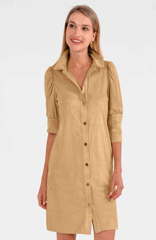 Khaki Ultra Suade Swagger Dress