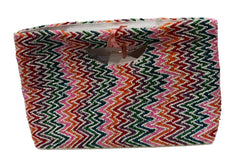 Missoni Inspired Zig Zag Multi Color Beaded Purse