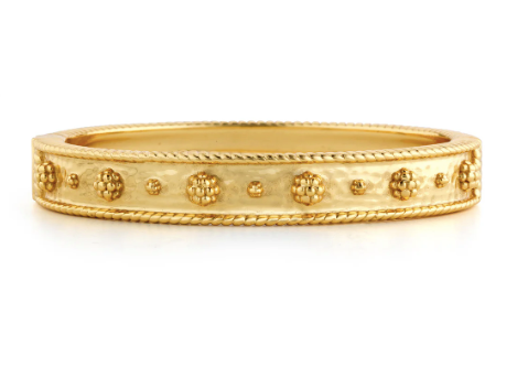 Juliska Berry Classic Hinged Gold Bangle by Capucine De Wulf