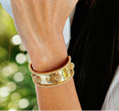 Juliska Berry Cuff in Hammered Gold by Capucine de Wulf