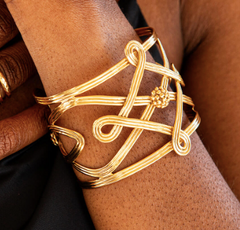 Capucine De Wulf Monique Compass Cuff in Gold