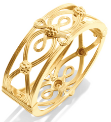 Capucine De Wulf Monique Hinged Bangle in Gold