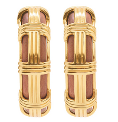 Capucine de Wolf Gaia Cage Hoop Earrings in Teak