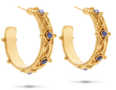 Capucine De Wulf Victoria Hoop Earrings in Hammered Gold