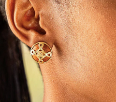 Capucine De Wulf Monique Stud Earrings in Teak