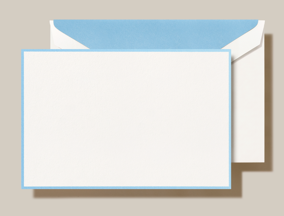 Crane Bordered White Correspondence Card