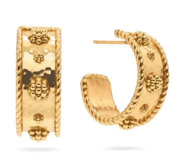 Juliska Berry Classic Small Hoop Gold Earrings by Capucine de Wulf