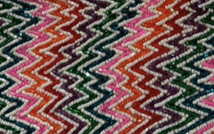 Missoni Inspired Zig Zag Multi Color Beaded Purse