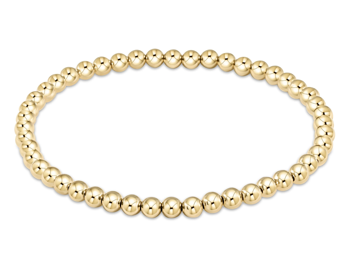 E Newton Extends - Classic Gold 4mm Bead Bracelet