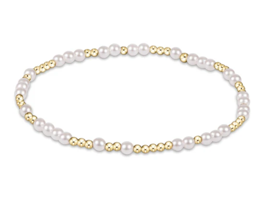 E Newton Hope Unwritten 3MM Bead Bracelet - Pearl